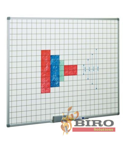 Tabla Whiteboard pătrățele 90x120 cm, ELEGANT
